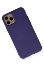 Uray store Apple iPhone 11 Pro Max Kılıf Nano içi Kadife Silikon - Mor - Görsel 2