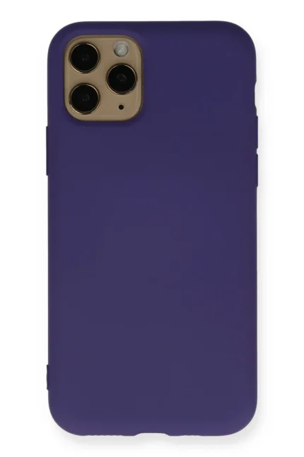 Uray store Apple iPhone 11 Pro Max Kılıf Nano içi Kadife Silikon - Mor