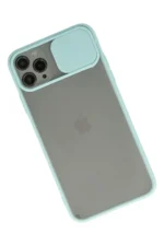 Uray store Apple iPhone 11 Pro Max Kılıf Palm Buzlu Kamera Sürgülü Silikon - Turkuaz - Görsel 2