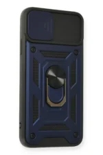 Uray store Apple iPhone 11 Pro Max Kılıf Pars Lens Yüzüklü Silikon - Lacivert - Görsel 2