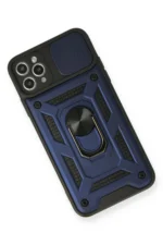 Uray store Apple iPhone 11 Pro Max Kılıf Pars Lens Yüzüklü Silikon - Lacivert - Görsel 3