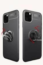 Uray store Apple iPhone 11 Pro Max Kılıf Range Yüzüklü Silikon - Siyah - Görsel 2