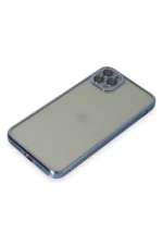 Uray store Apple iPhone 11 Pro Max Kılıf Razer Lensli Silikon - Açık Mavi - Görsel 4