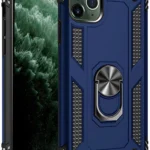 Uray store Apple iPhone 11 Pro Max Kılıf Sofya Yüzüklü Silikon Kapak - Lacivert