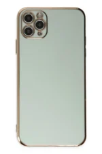 Uray store Apple iPhone 11 Pro Max Kılıf Volet Silikon - Açık Yeşil - Görsel 2
