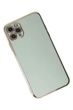 Uray store Apple iPhone 11 Pro Max Kılıf Volet Silikon - Açık Yeşil - Görsel 3