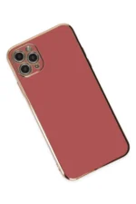 Uray store Apple iPhone 11 Pro Max Kılıf Volet Silikon - Kırmızı - Görsel 3