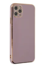 Uray store Apple iPhone 11 Pro Max Kılıf Volet Silikon - Mor