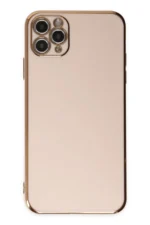 Uray store Apple iPhone 11 Pro Max Kılıf Volet Silikon - Pembe - Görsel 2