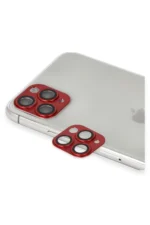 Uray store Apple iPhone 11 Pro Max Pers Alüminyum Kamera Lens - Kırmızı
