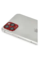 Uray store Apple iPhone 11 Pro Max Pers Alüminyum Kamera Lens - Kırmızı - Görsel 3