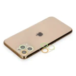 Uray store Apple iPhone 11 Pro Renkli Kamera Lens Koruma Cam - Sarı-Turuncu