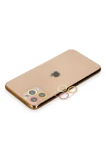 Uray store Apple iPhone 11 Pro Renkli Kamera Lens Koruma Cam - Turuncu-Kırmızı