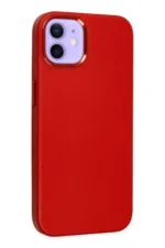 Uray store Apple iPhone 12 Kılıf Asya Deri Silikon - Kırmızı - Görsel 2