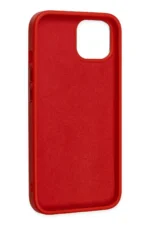Uray store Apple iPhone 12 Kılıf Asya Deri Silikon - Kırmızı - Görsel 4