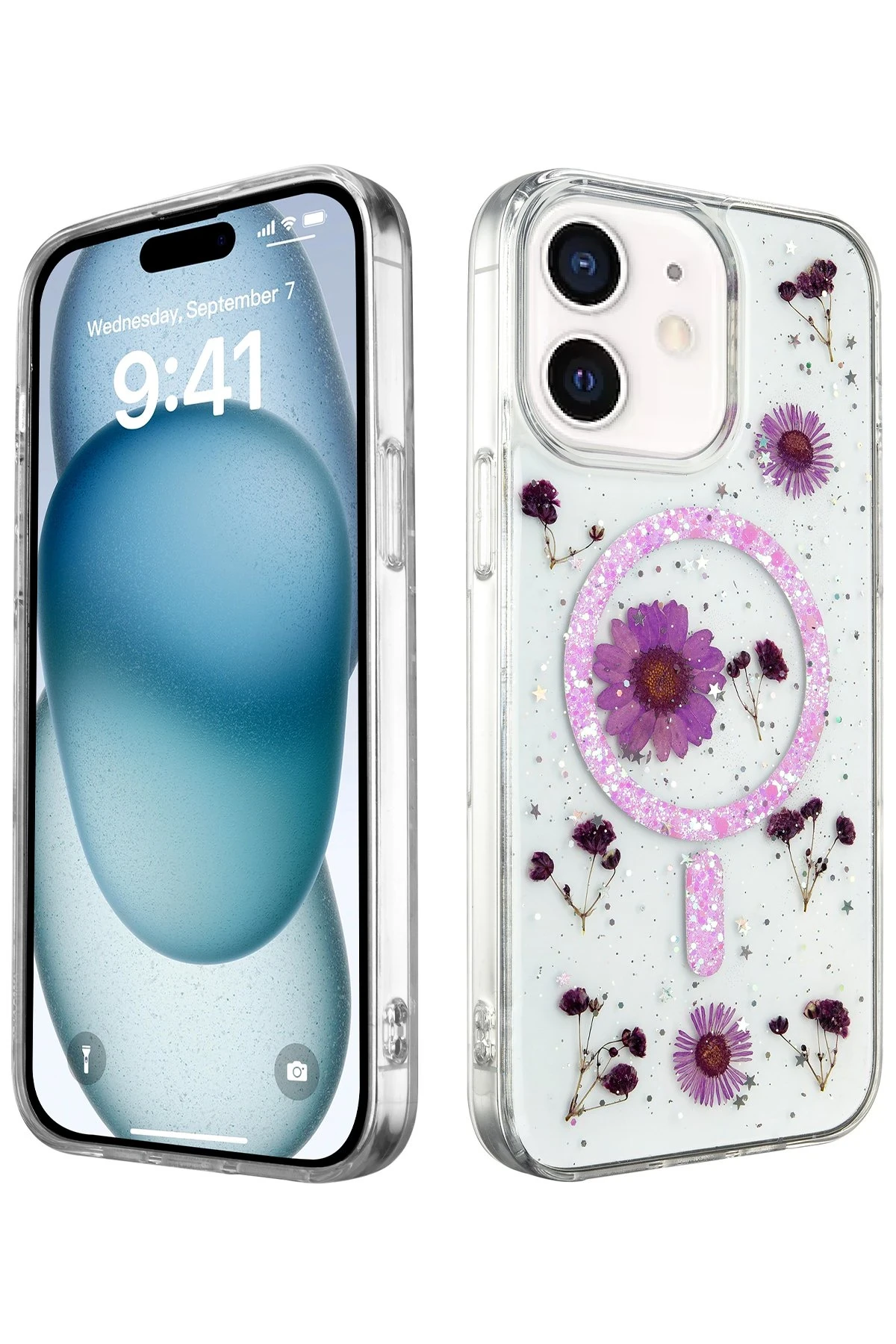 newface-iphone-12-kilif-daisy-simli-magsafe-kapak-mor-default Uray store Apple iPhone 12 Kılıf Daisy Simli Magsafe Kapak - Mor - Görsel 1