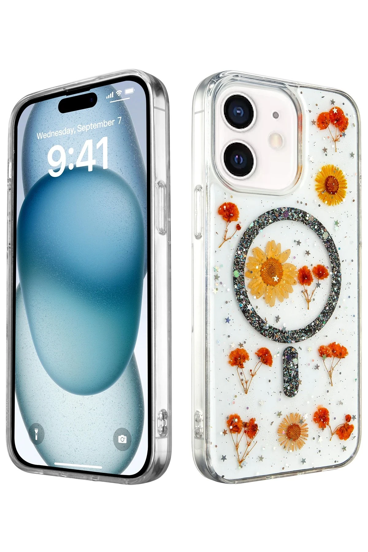 newface-iphone-12-kilif-daisy-simli-magsafe-kapak-siyah-default Uray store Apple iPhone 12 Kılıf Daisy Simli Magsafe Kapak - Siyah - Görsel 1