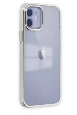 Uray store Apple iPhone 12 Kılıf Element Silikon - Gümüş - Görsel 2