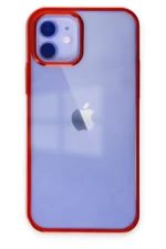 Uray store Apple iPhone 12 Kılıf Element Silikon - Kırmızı