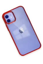 Uray store Apple iPhone 12 Kılıf Element Silikon - Kırmızı - Görsel 3