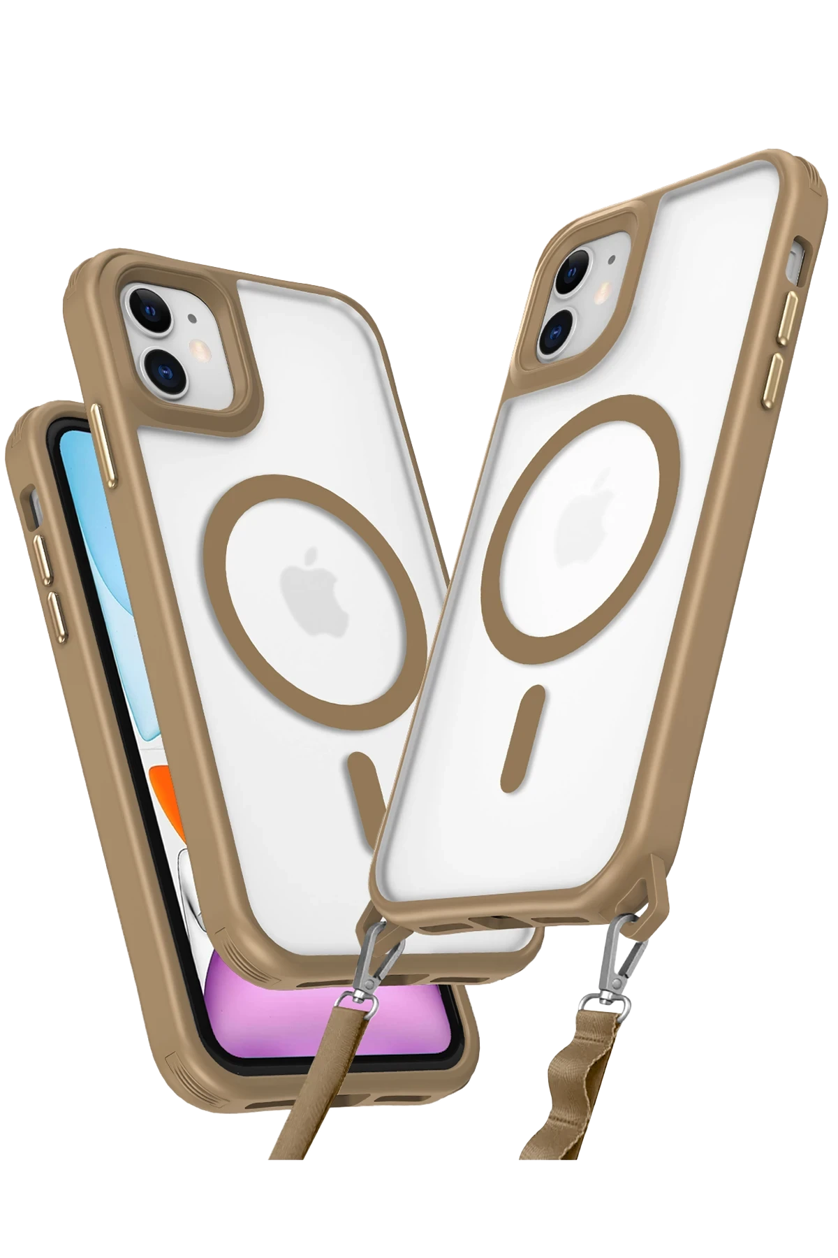 newface-iphone-12-kilif-enka-magsafe-silikon-kilif-desert-default Uray store Apple iPhone 12 Kılıf Enka Magsafe Silikon Kılıf - Desert - Görsel 1