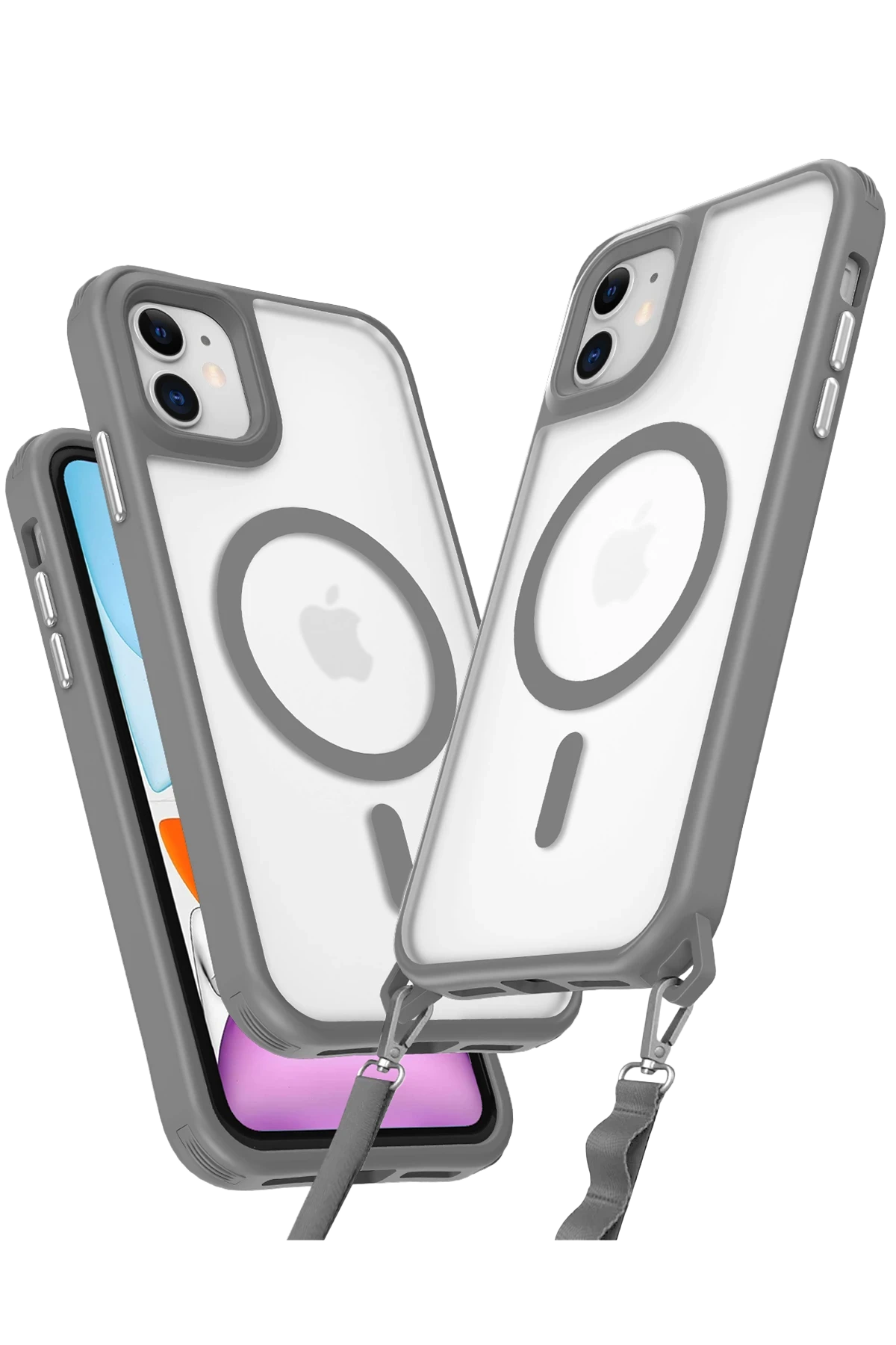 newface-iphone-12-kilif-enka-magsafe-silikon-kilif-titan-gri-default Uray store Apple iPhone 12 Kılıf Enka Magsafe Silikon Kılıf - Titan Gri - Görsel 1