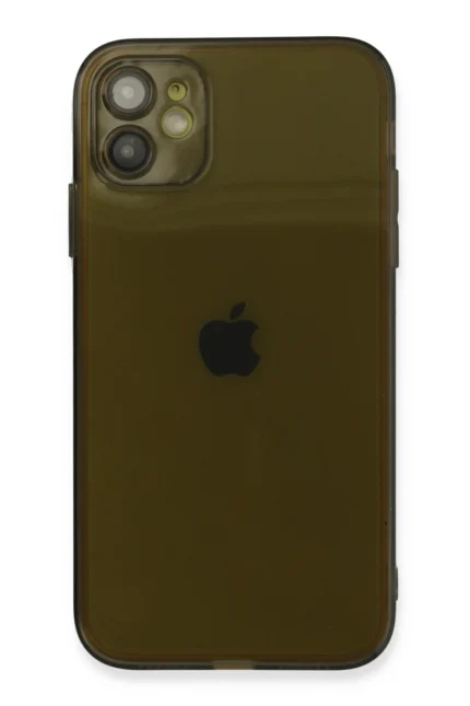 Uray store Apple iPhone 12 Kılıf Fly Lens Silikon - Siyah