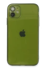 Uray store Apple iPhone 12 Kılıf Fly Lens Silikon - Yeşil
