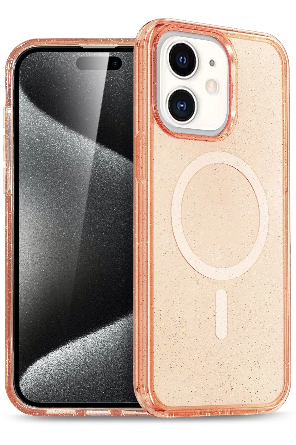 newface-iphone-12-kilif-glow-magsafe-kapak-turuncu-default Uray store Apple iPhone 12 Kılıf Star Magsafe Kapak - Turuncu - Görsel 1