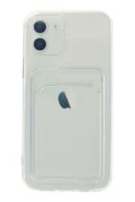 Uray store Apple iPhone 12 Kılıf Kart Şeffaf Silikon - Şeffaf - Görsel 2