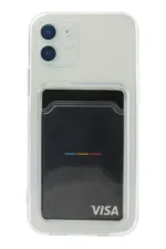 Uray store Apple iPhone 12 Kılıf Kart Şeffaf Silikon - Şeffaf