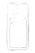 Uray store Apple iPhone 12 Kılıf Kart Şeffaf Silikon - Şeffaf - Görsel 4