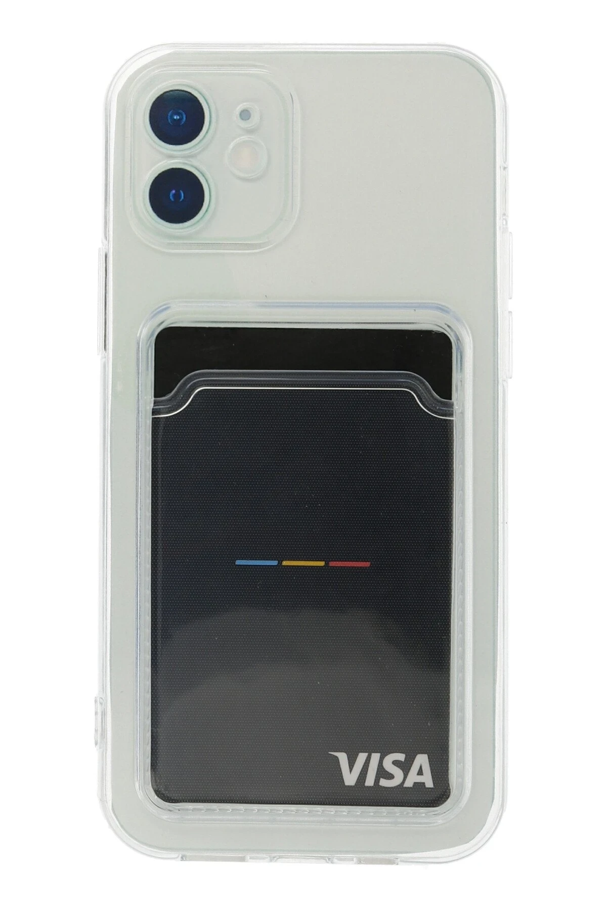 newface-iphone-12-kilif-kart-seffaf-silikon-seffaf-default Uray store Apple iPhone 12 Kılıf Kart Şeffaf Silikon - Şeffaf - Görsel 1