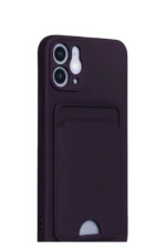 Uray store Apple iPhone 12 Kılıf Kelvin Kartvizitli Silikon - Derin Mor - Görsel 2