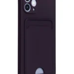 Uray store Apple iPhone 12 Kılıf Kelvin Kartvizitli Silikon - Derin Mor