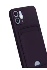 Uray store Apple iPhone 12 Kılıf Kelvin Kartvizitli Silikon - Derin Mor - Görsel 3