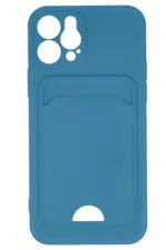 Uray store Apple iPhone 12 Kılıf Kelvin Kartvizitli Silikon - Mavi - Görsel 2