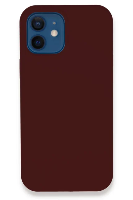 Uray store Apple iPhone 12 Kılıf Lansman Legant Silikon - Bordo