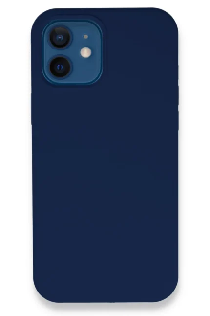 Uray store Apple iPhone 12 Kılıf Lansman Legant Silikon - Lacivert
