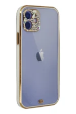 Uray store Apple iPhone 12 Kılıf Liva Taşlı Silikon - Beyaz - Görsel 3