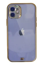 Uray store Apple iPhone 12 Kılıf Liva Taşlı Silikon - Mor