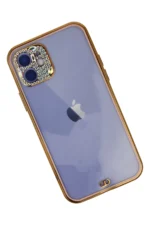 Uray store Apple iPhone 12 Kılıf Liva Taşlı Silikon - Pembe - Görsel 2