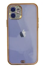 Uray store Apple iPhone 12 Kılıf Liva Taşlı Silikon - Pembe