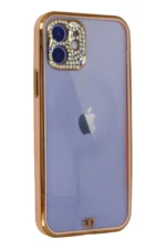 Uray store Apple iPhone 12 Kılıf Liva Taşlı Silikon - Pembe - Görsel 3