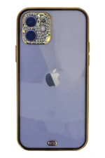 Uray store Apple iPhone 12 Kılıf Liva Taşlı Silikon - Siyah
