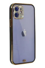 Uray store Apple iPhone 12 Kılıf Liva Taşlı Silikon - Siyah - Görsel 3