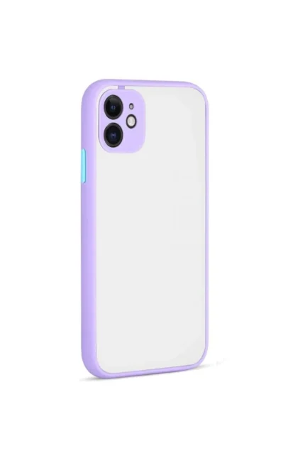 Uray store Apple iPhone 12 Kılıf Montreal Silikon Kapak - Mor