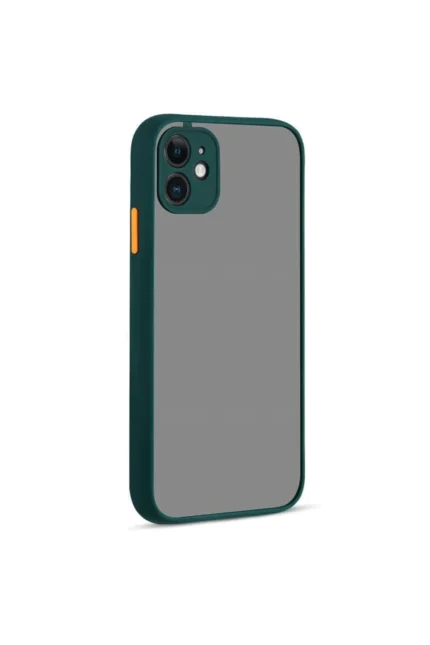 Uray store Apple iPhone 12 Kılıf Montreal Silikon Kapak - Yeşil