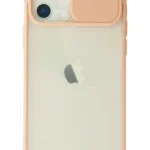 Uray store Apple iPhone 12 Kılıf Palm Buzlu Kamera Sürgülü Silikon - Pembe
