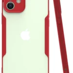 Uray store Apple iPhone 12 Kılıf Platin Silikon - Kırmızı